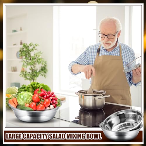 Nuogo 4 Pcs Stainless Steel Mixing Bowls Large for Salad, 11 Inch 3.4 Qt - size: 11 Inch (3.4 Qt)