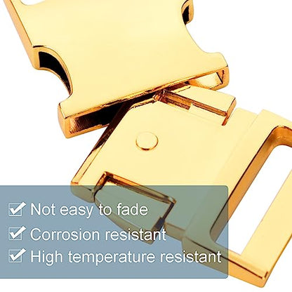 CooBigo 10 Pack Bulk Dog Collar Hardware Metal Buckle 1 inch Webbing Backpack Buckle Replacement Backpack Strap Kit Prong Collar Clip Buckles(Gold) - color: #05 Gold 1"(25mm)