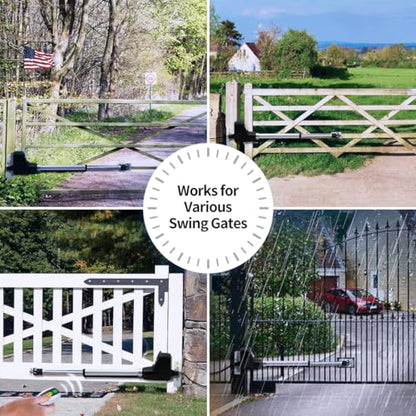 TOPENS AT6131 Single Swing Gate Opener Medium Duty - size: 660lbs