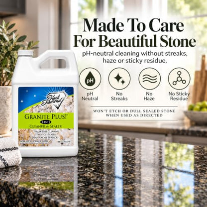 Granite Plus 2-in-1 Cleaner & Sealer for Granite & Quartz Counter, 1 Gallon - size: 128 Fl Oz (Pack of 1)
