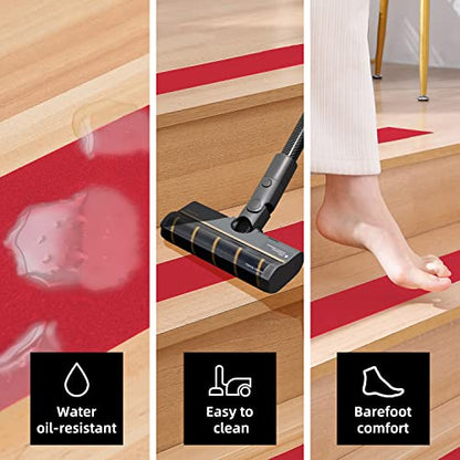 Reniteco 4" x33Ft Anti Slip Tape Red Heavy Duty Grip 1PC - color: 03-Red, size: 4in x 33Ft