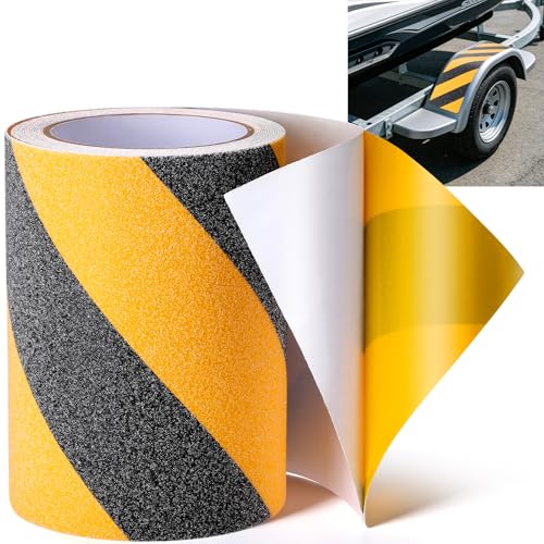 Anti Slip Tape, 6in x 16FT Non Skid Traction Tape, Black & Yellow