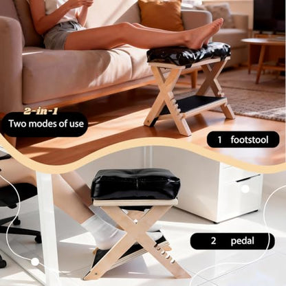 Adjustable Foot Rest for Under Desk at Work, Foot & Leg Rest
