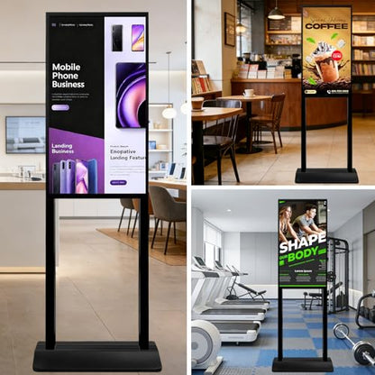 43 Inch Floor Standing Digital Signage 1080 × 1920P Android 14 OS Touchscreen Interactive Kiosk Advertising Display Digital Menu Board for Restaurants/Stores - size: 43 Inch