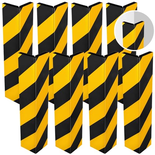 8 Pcs Garage Wall Protectors, Garage Wall Corner Foam Guards, Reflective Wall Edge Protectors, Strong Self-Adhesive Door Bumper Guards for Warehouse, Parking Lot, 15.7×5.9×0.6"