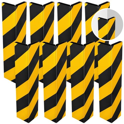 8 Pcs Garage Wall Protectors, Garage Wall Corner Foam Guards, Reflective Wall Edge Protectors, Strong Self-Adhesive Door Bumper Guards for Warehouse, Parking Lot, 15.7×5.9×0.6"