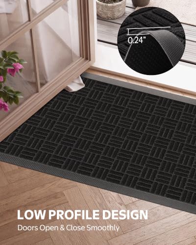 Front Door Mat, Non-Slip Indoor Outdoor Entry Mat, 17" x 30" - size: 1'5" x 2'6" (Rectangular)