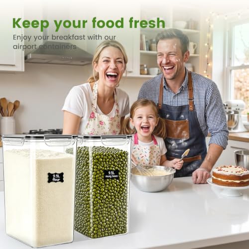 ALSO GO 2 PC Large Airtight Food Storage Containers with Lids, 9.5L, 321Oz