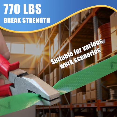 1/2"x.026"x5800ft Embossed Polyester (PET) Strapping Roll of 16"x6" Core Size 770lbs Break Strength - size: 1/2"x5800'