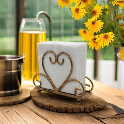 Metal Table Napkin Holder Freestanding Tissue Dispenser, Bronze - color: Bronze