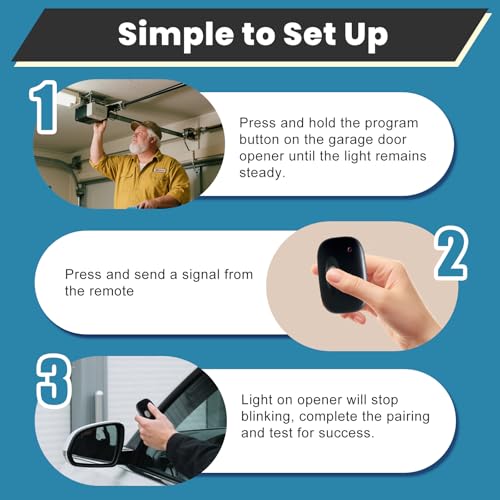 Garage Door Opener Remote for Linear MegaCode MCT-11 DNT00090,Compatible with LD033, LD050, LS050 Linear Garage Door Opener with Visor Clip,2 Pack - style: MCT-11-2Pcs