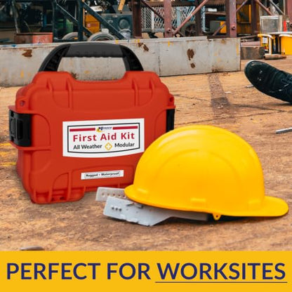MFASCO All Weather Waterproof First Aid Kit with Wound Care & Burn Supplies