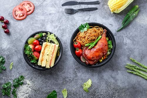 Glotoch Round Meal Prep Containers Bowls with Lids, 16 oz, 150 Pack - color: 16OZ-150Pack