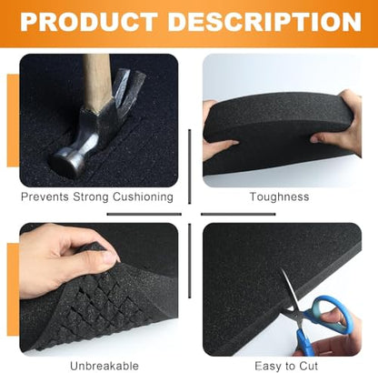 Eunice 16" x 12" Foam Inserts, 4 Pcs 0.8" Pick & Pluck + 4 Pcs 0.4" Padding - size: 4PCS-16*12*0.8 + 4PCS-16*12*0.4 Inches