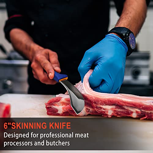Butcher Knife Set, 5 PCS Stainless Steel with Sharpener - style: 5PCS Knife Set
