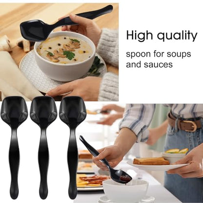 Patelai 48 Pcs Plastic Serving Utensils Disposable Serving Spoon Fork Tong
