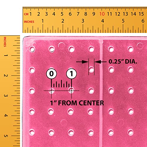 Azar Displays 703385-PNK Four-Sided Revolving 8”W X 20”H Pegboard Counter Display, Pink - color: Pink, style: Pegboard Only