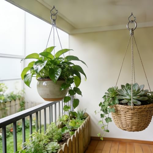 17 Pcs 2.2in Windproof Ceiling Hooks for Plants & Lights - color: Black, size: 17Pcs