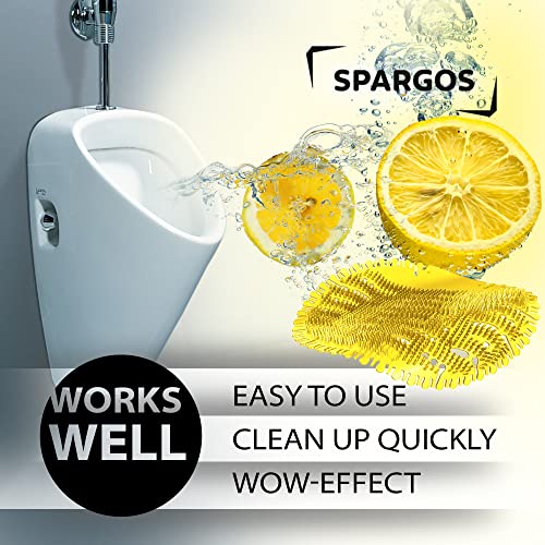 Spargos Urinal Screen Deodorizer, 12 Pack, Ocean and Lemon - color: Blue & Yellow