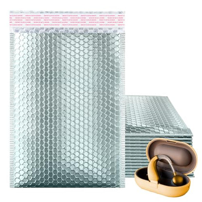 ABC PACK & SUPPLY Metallic Bubble Mailers, Ice Blue 9.5 x 13.5 Inch Self Seal Padded Envelopes, Pack of 10 Bubble Packaging Envelopes for Shipping and Mailing - color: Ice Blue, size: 9.5" x 13.5" / 10 Pack