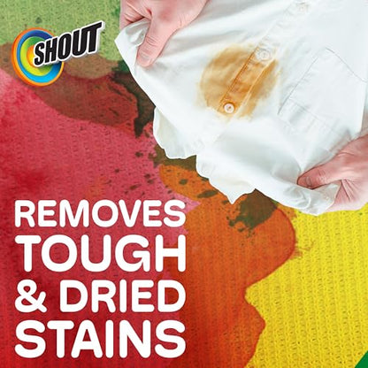 Shout Advanced Laundry Stain Remover Gel for Clothes Laundry, Breaks Down Stubborn, Dried-in, and Tough Stains, 22oz Spray, Pack of 6 (Packaging May Vary) - size: 22 Fl Oz (Pack of 6)