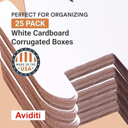 BOX USA Storage Bins Large 18"L x 12"W x 10"H 25-Pack - Corrugated Cardboard Box for Packing, Moving, and Storage - size: 18x12x10 Cost Saver