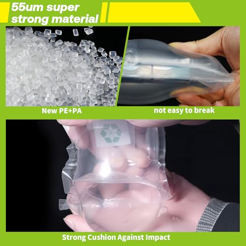 250 Count Packing Air Pillows for Shipping with Pump, Size 3.54" x 7.87" - color: 3.54" x 7.87", size: 250 Count