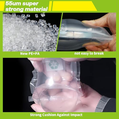 250 Count Packing Air Pillows for Shipping with Pump, Size 3.54" x 7.87" - color: 3.54" x 7.87", size: 250 Count