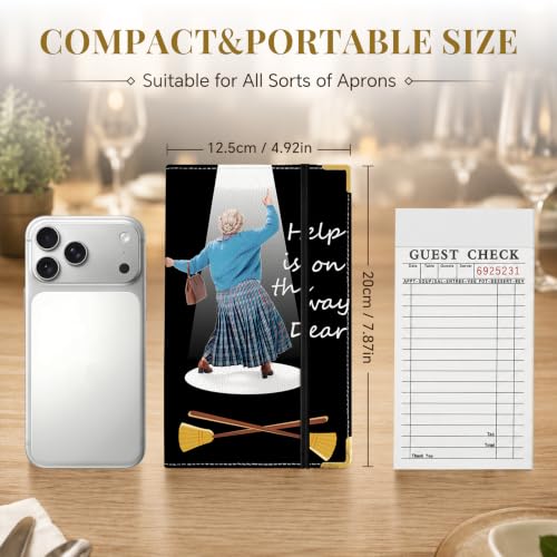 Server Book,7 Pocket Zipper Organizer,Server Books for Waitress - color: Dear