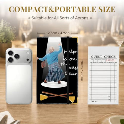 Server Book,7 Pocket Zipper Organizer,Server Books for Waitress - color: Dear