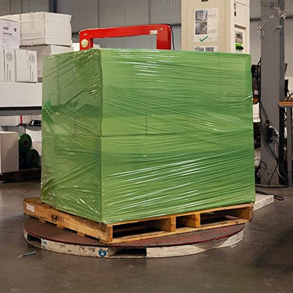 PSBM Dark Green Stretch Wrap, 96 Rolls 18 Inch x 1000 Feet 100 Gauge, Heavy Duty Plastic Wrap Industrial Strength Shrink Film for Moving, Packing & Shipping - color: Green, size: 96 Rolls