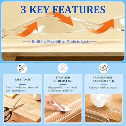 2.36in x 4ft Corner Protector for Baby,Clear Edge Protector Strip - size: 2.36IN x 4FT
