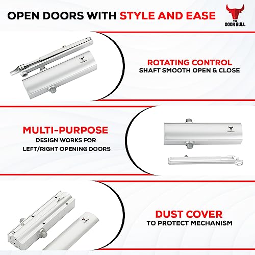 The Door Bull Commercial/Residential Grade Door Closer - size: 2000 Series, style: Silver