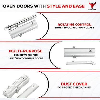 The Door Bull Commercial/Residential Grade Door Closer - size: 2000 Series, style: Silver