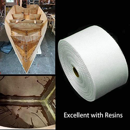 APT Strong Fiberglass Cloth Mesh Tape (4" x 36Yds), Repair, Reinforcement, Easy Resin Saturation Heat-Resistance and Insulation (102mm x 36Yds). - size: 4" x 36Yds