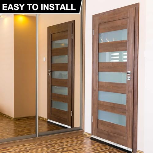 Gisafai 2 Pcs Aluminum Door Sweep, 36 Inches, Natural - color: Natural, size: 36 Inch