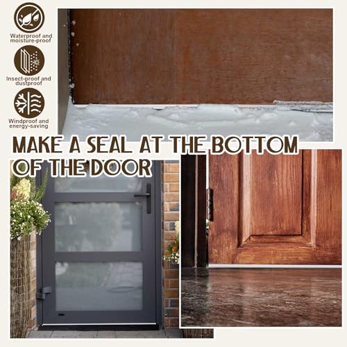 Pushglossy 2 Pcs Kerf Style Door Bottom Seal with Vinyl Fins, White - color: White, size: Kerf Style