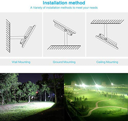 300W LED Flood Light 2 Pack, 5000K Daylight White Floodlights, IP66 - size: 300 W-2 pack