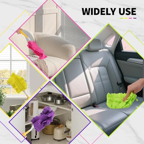 8 Pack Reusable Duster Pads Compatible with Swiffer Duster Refills