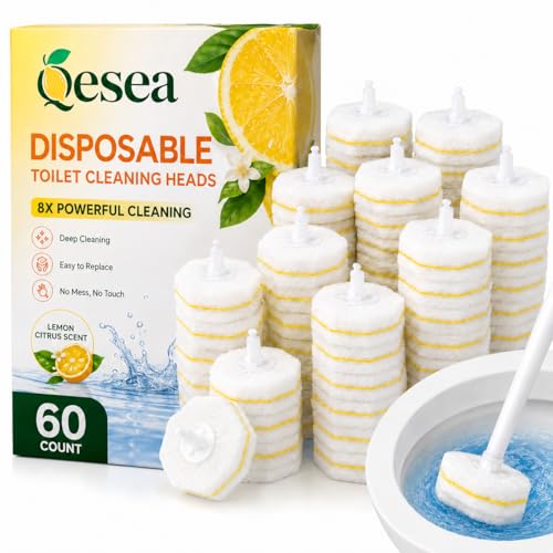 Clean Brush Heat 60 Count Disposable Toilet Bowl Cleaner Brush Heads - size: 1 Count (Pack of 60)
