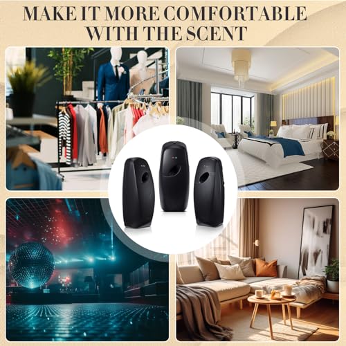 Maxcheck 4 Pcs Automatic Air Freshener Spray Dispenser for Room, Black - color: Black