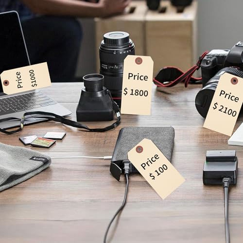 Brown Shipping Tags with Wire, 500 Pcs, 4.72x2.36 Inches
