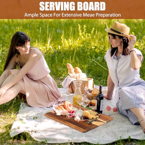 Roshtia 6 Pcs Wooden Cutting Boards 14x10'' Acacia Chopping Board, Fresh - style: Fresh