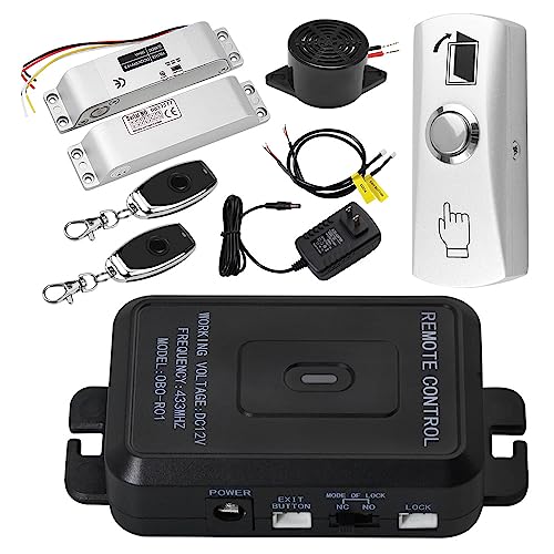 YiToo Access Control System Kit 433MHz Remote Control Opener with Eletric Drop Bolt Lock 12VDC for Narrow Door - style: With Bolt Lock