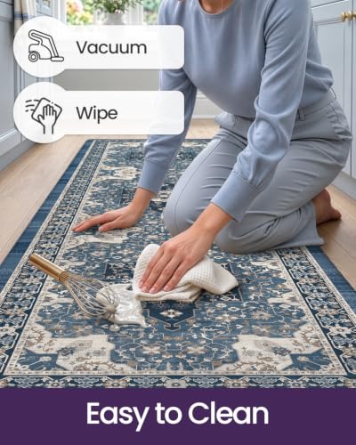 DEXI Kitchen Floor Mats Cushioned Anti Fatigue Runner Rug 23x59 Blue - color: Blue, size: 59"L x 24"W x 0.4"Th