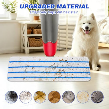 Replacement Disposable Mop Pad for Rubbermaid Reveal Spray Mop - 30 Pack Wet & Dry Floor Cleaning Refills Fit for Any Reveal Flat Cleaning System 16.5" (30 Pack) - color: 16.5 Inch-30pack-blue&white-disposable