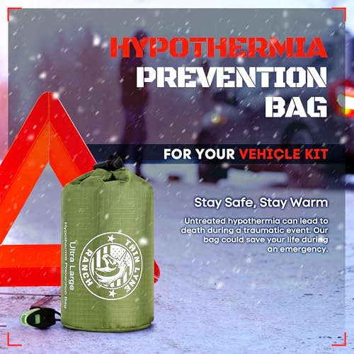 Ultra-Large Emergency Sleeping Bag for Survival - Hypothermia Prevention & Shelter - Multi-Person Bivvy Sack - Ideal Survival Gear, Emergency Bivy Camping Essentials