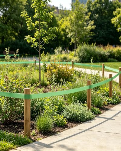 Dark Green Flagging Tape,Weatherproof Surveyor Marking Ribbon,Non-Adhesive - color: Dark Green