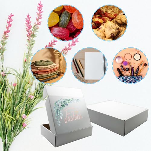 13x10x3 Inch White Shipping Box 20 Pack,Craft Gift Box,Mailing,Packaging - size: 13''x10''x3''