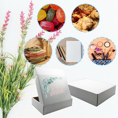 13x10x3 Inch White Shipping Box 20 Pack,Craft Gift Box,Mailing,Packaging - size: 13''x10''x3''